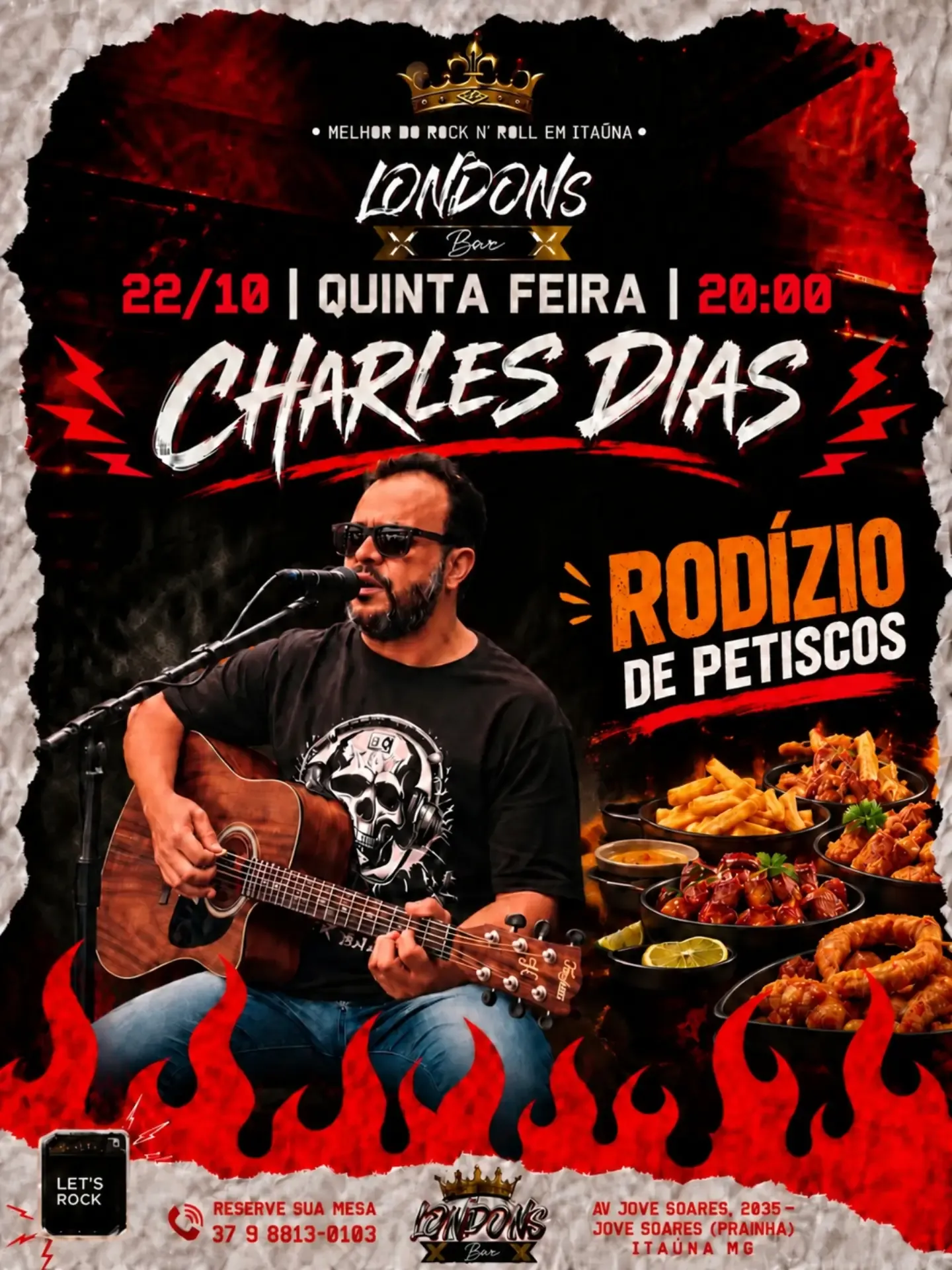 Quinta de Rock com Charles Dias no London's Bar