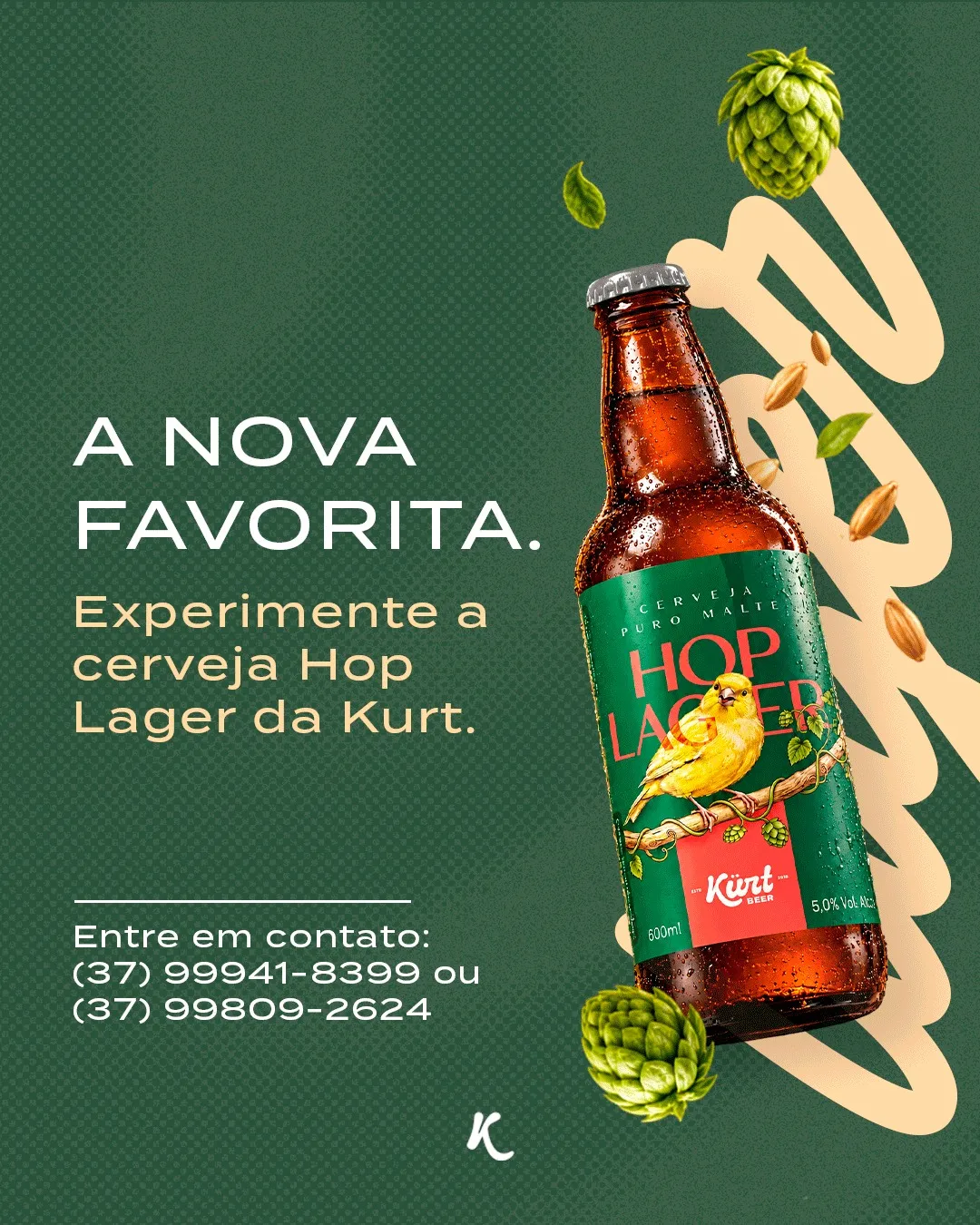 Hop Lager da Kurt Beer: cerveja artesanal com lúpulo em destaque