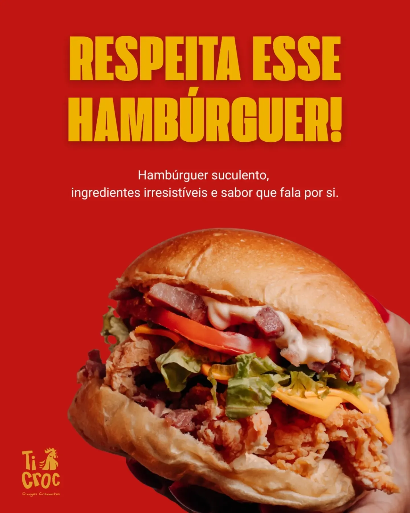 Ticroc: frango crocante e hambúrguer em Itaúna