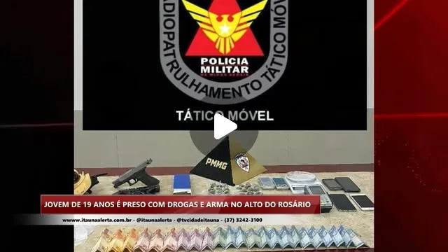Jovem de 19 anos preso com drogas e arma no Alto do Rosário