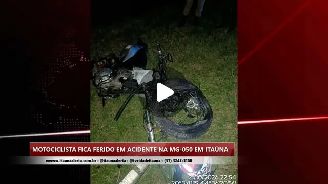 Motociclista fica ferido em acidente na MG-050, em Itaúna