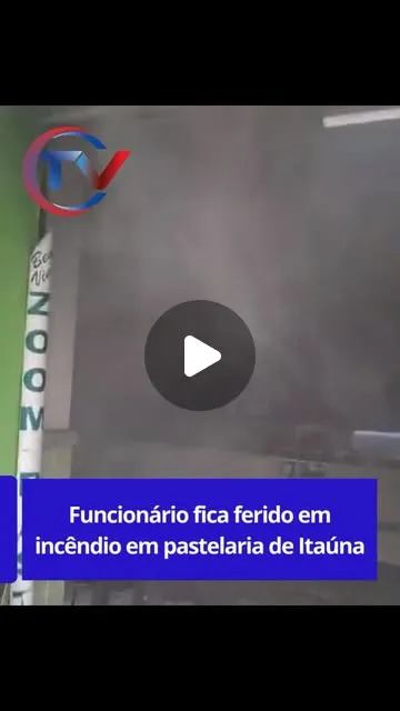 Incêndio em pastelaria no Centro de Itaúna deixa funcionário ferido