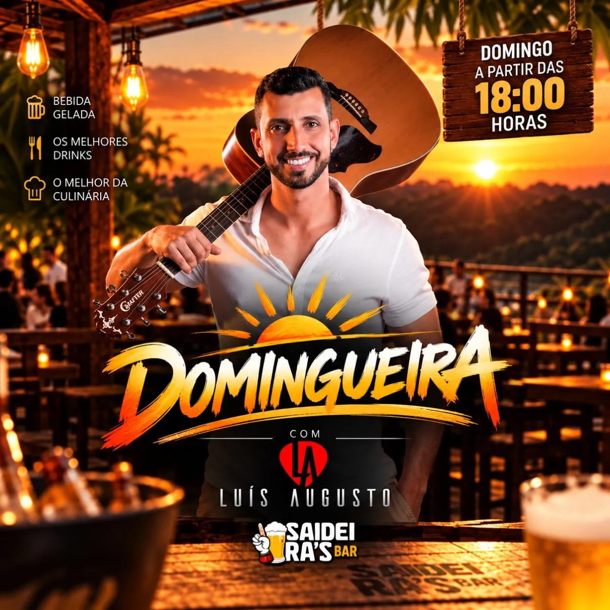 Domingueira no Saideira's Bar com Luís Augusto