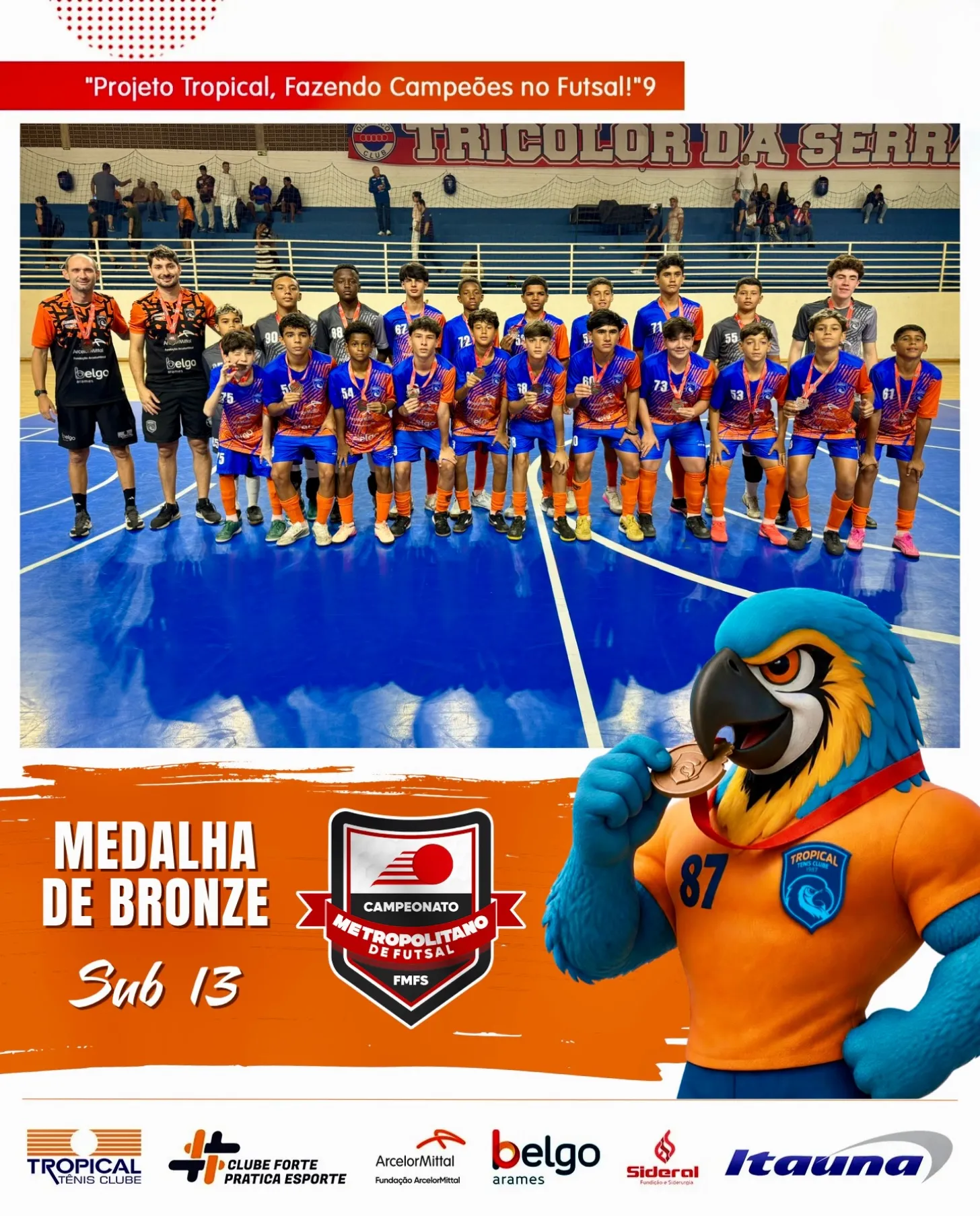 Tropical Futsal – Atletas conquistam 3º lugar