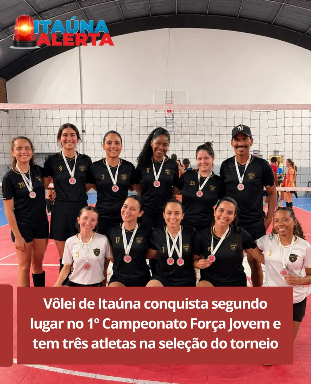 Vôlei feminino de Itaúna fica em segundo em campeonato