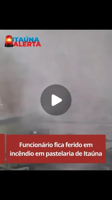 Incêndio em pastelaria no Centro de Itaúna deixa funcionário ferido