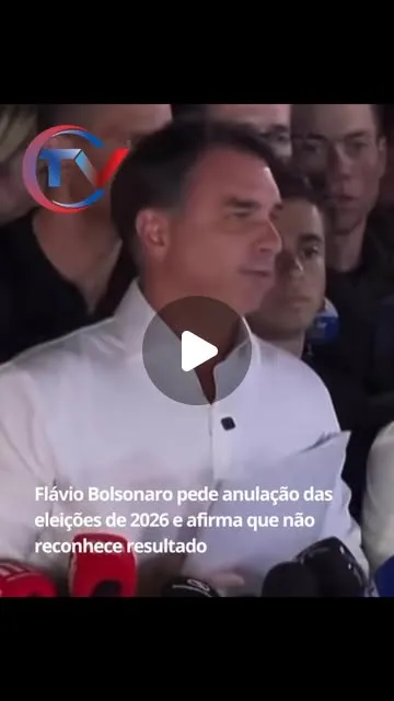 Flávio Bolsonaro pede anulação das eleições de 2026