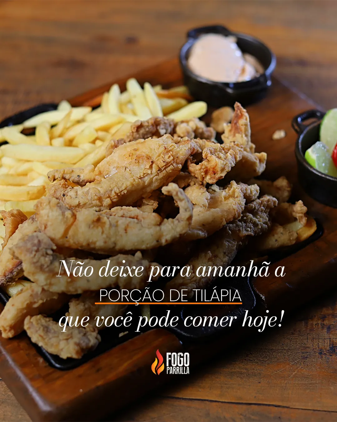 Fogo Parrilla: tilápia no almoço e jantar em Itaúna