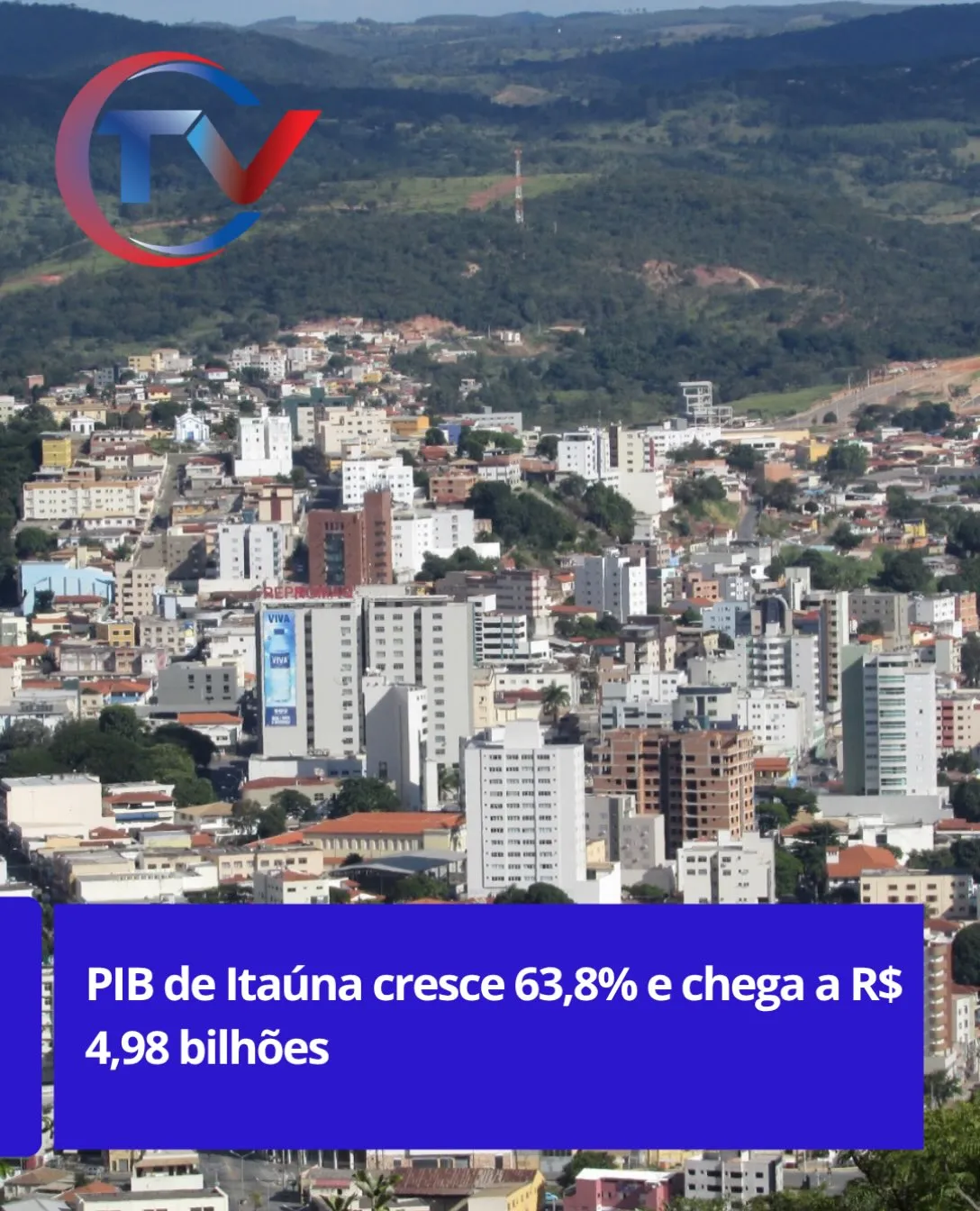 PIB de Itaúna cresce 63,8% e atinge R$ 4,98 bilhões
