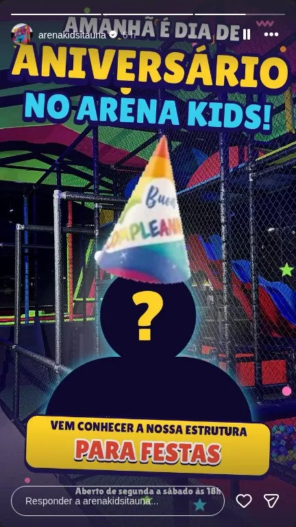 Aniversário no Arena Kids — festas e estrutura para comemorar