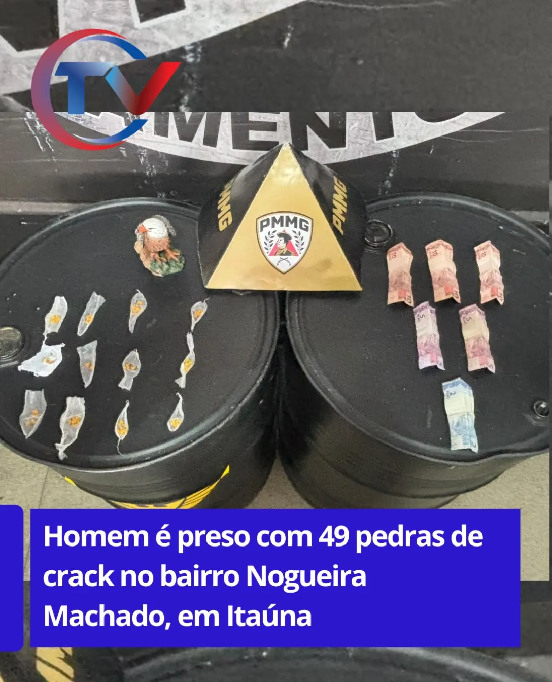 Homem preso por tráfico no Nogueira Machado