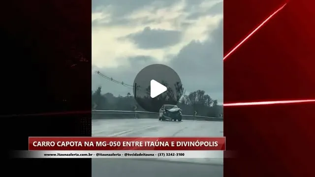 Carro roda na pista da MG-050