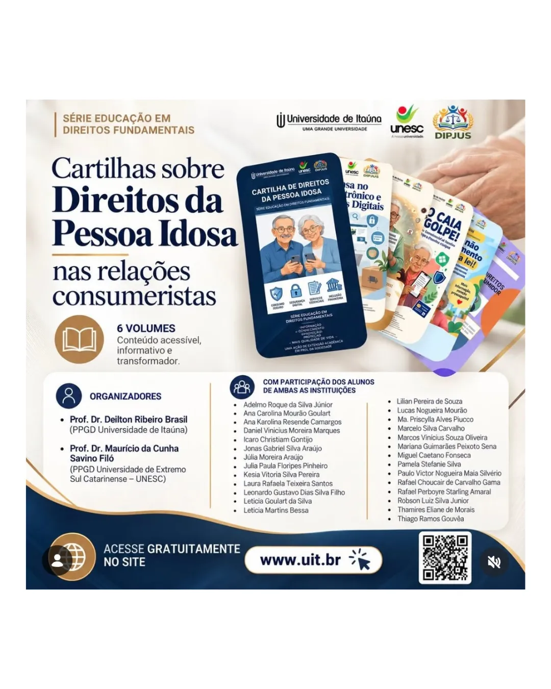 UIT e Unesc lançam cartilhas gratuitas sobre direitos da pessoa idosa nas relações de consumo