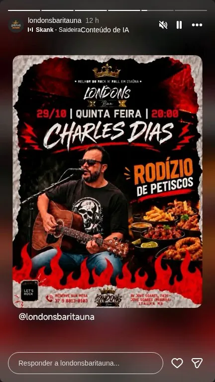 Show Skank Saideira – quinta, 20h no Londons Bar