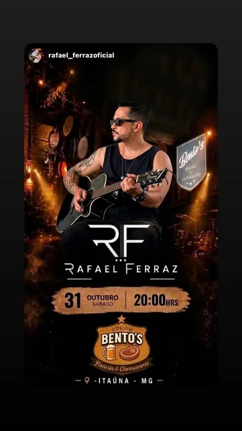 Rafael Ferraz ao vivo no Bento's Pizzaria e Churrascaria