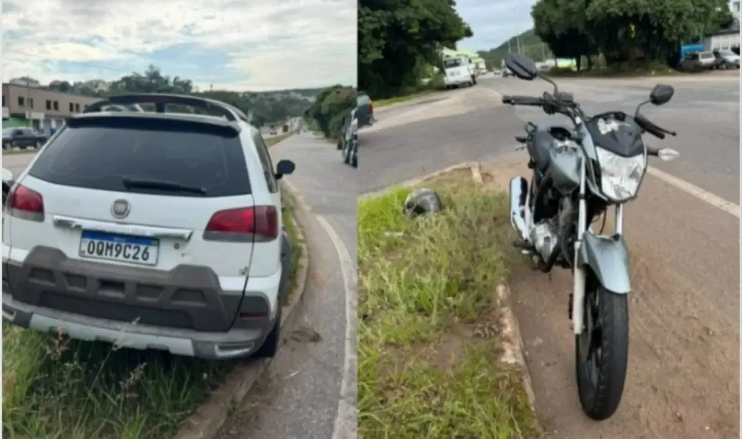 Motociclista fica ferido em acidente na MG-431, em Itaúna