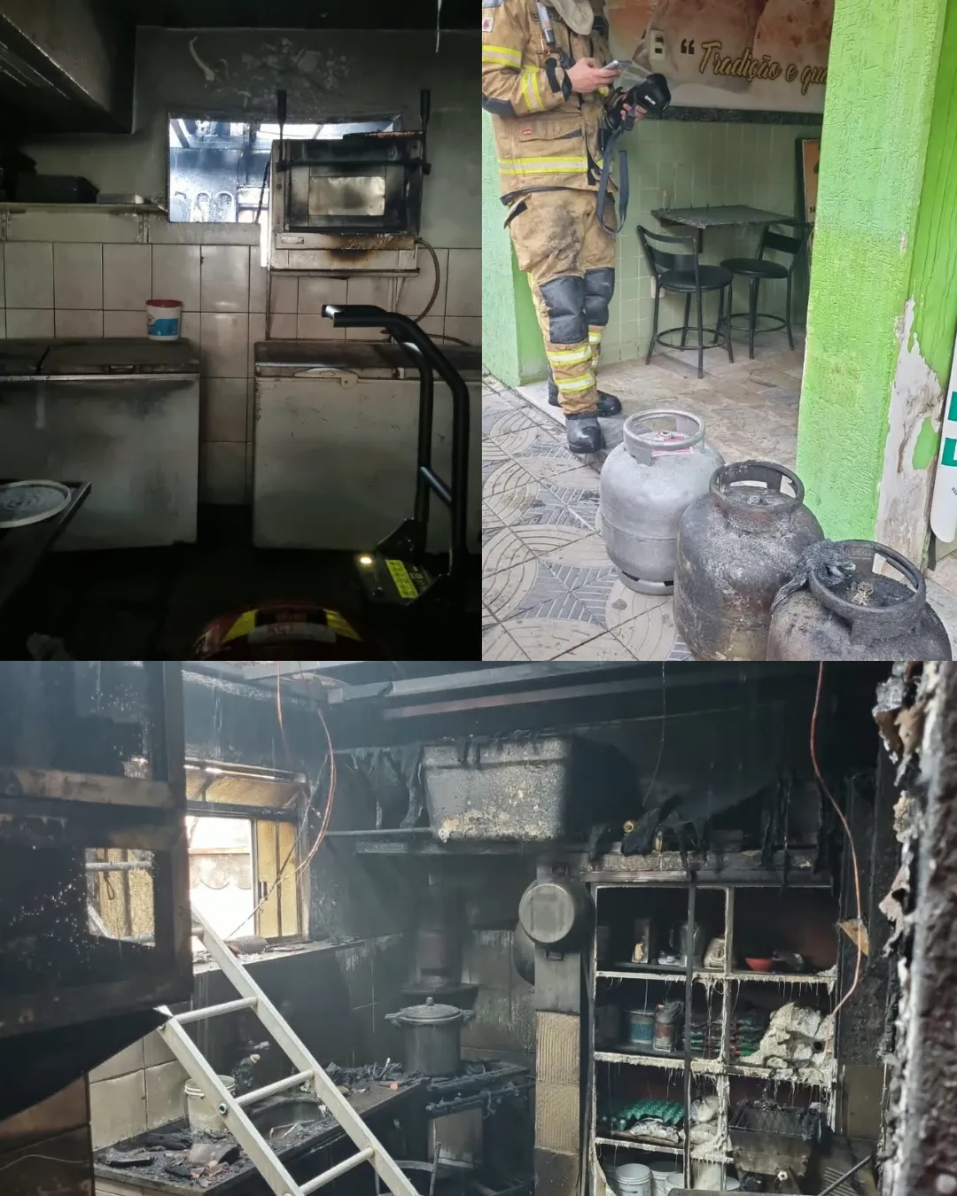 Homem ferido em incêndio em pastelaria no Centro de Itaúna morre nesta manhã