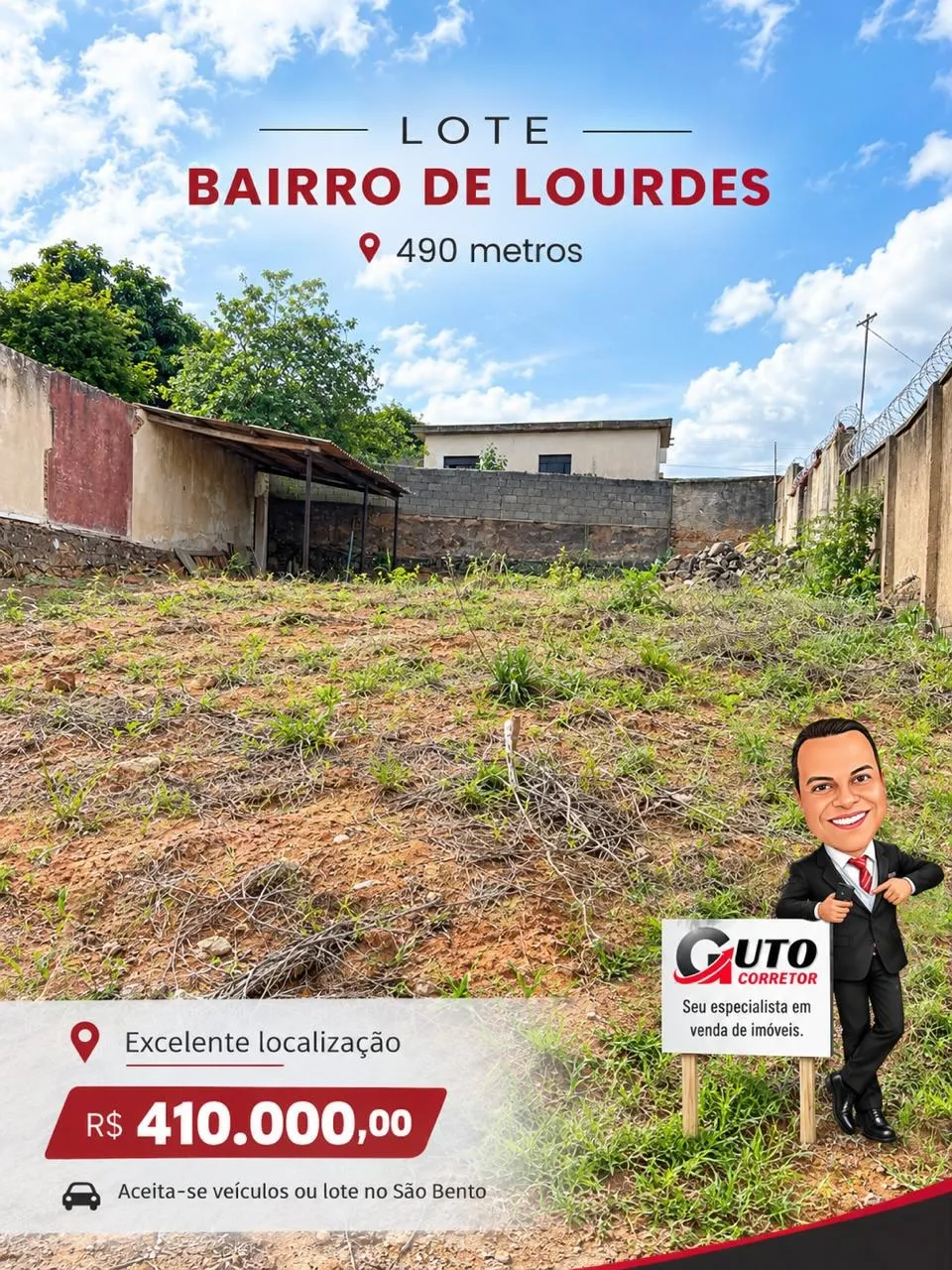 Lote à venda no bairro de Lourdes
