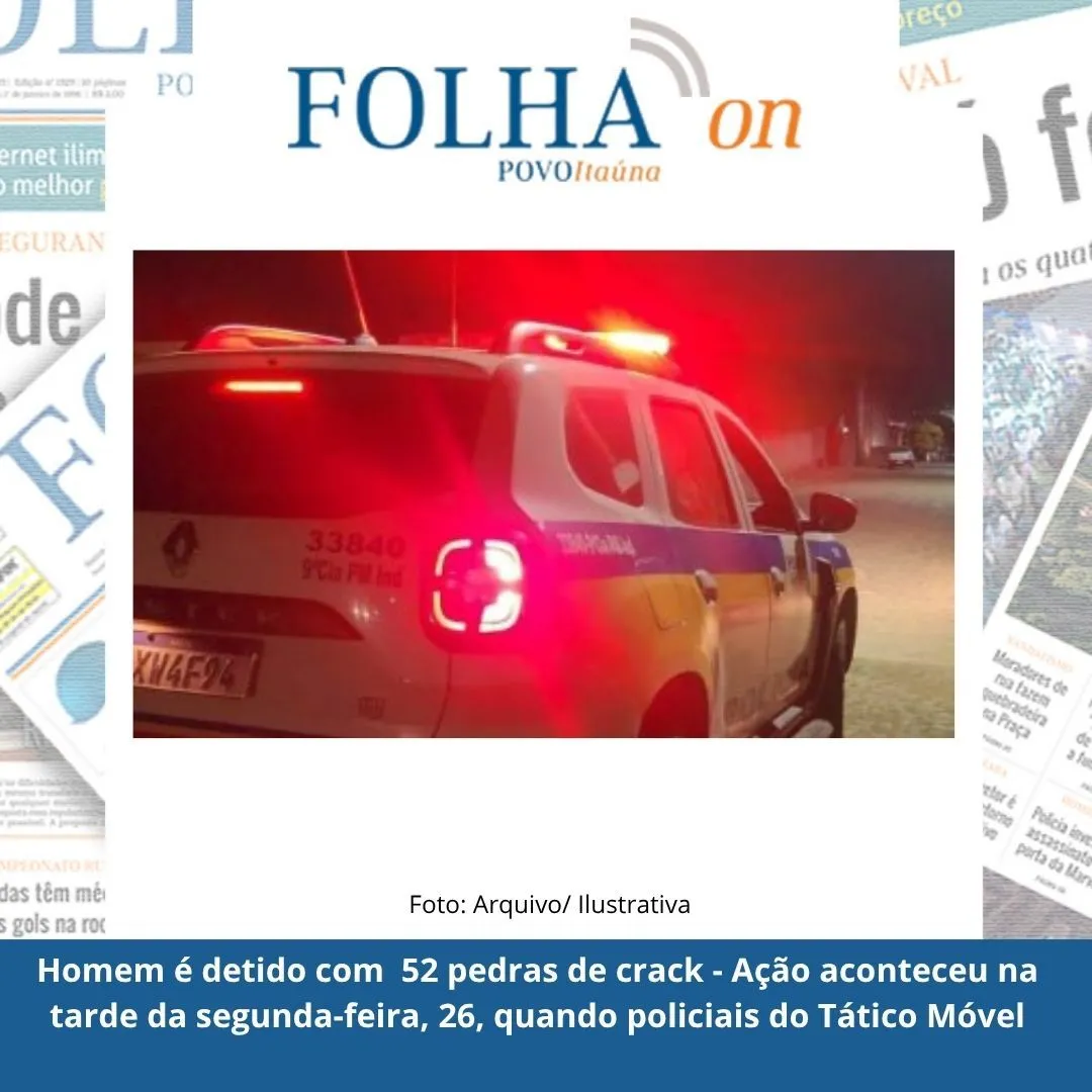 Homem é preso por tráfico de crack no Nogueira Machado