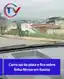 Carro sai da pista e para sobre linha férrea em Itaúna