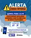 Alerta de chuva intensa em Itaúna nesta quinta-feira