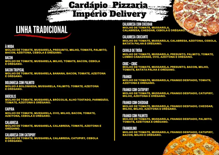 Pizzaria Império Delivery - A sua melhor opção de pizzaria em Itaúna!