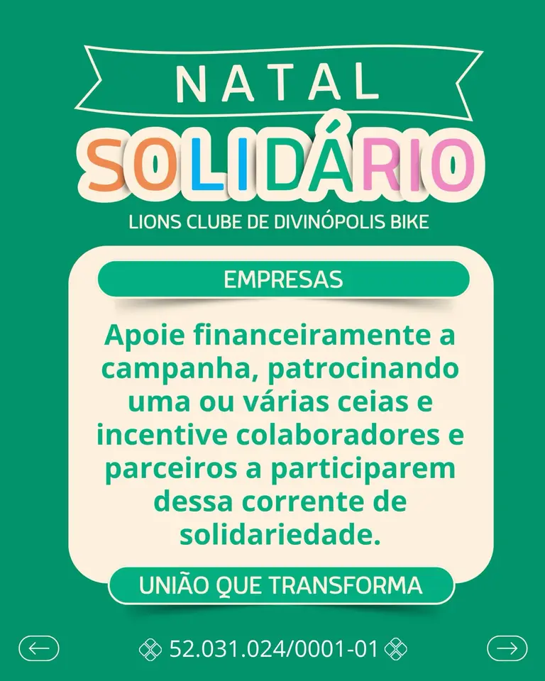 Ceia de Natal 2026 — Campanha de Solidariedade