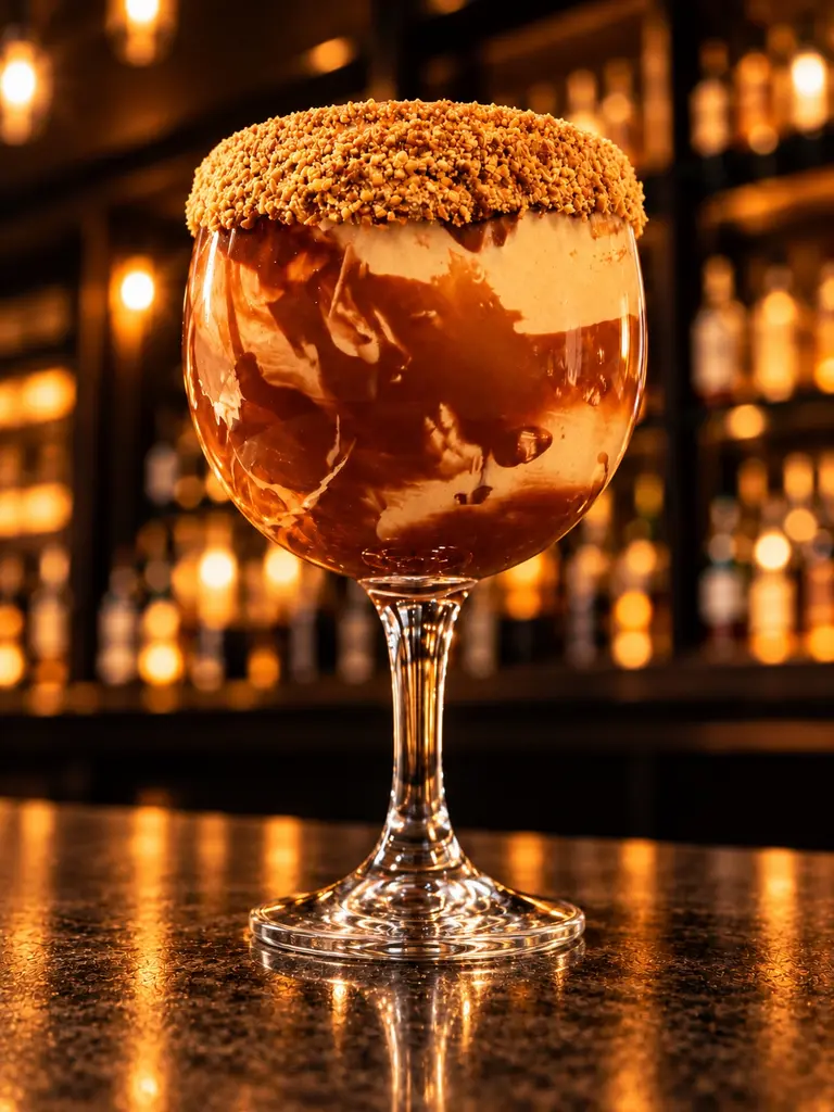 Drink de paçoca no 81 Storys Bar, no Parque Jardim
