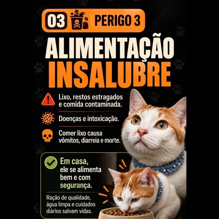 Proteja seus gatos: riscos da rua