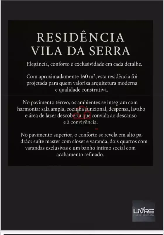 Casa 3 quartos com suíte – Vila da Serra