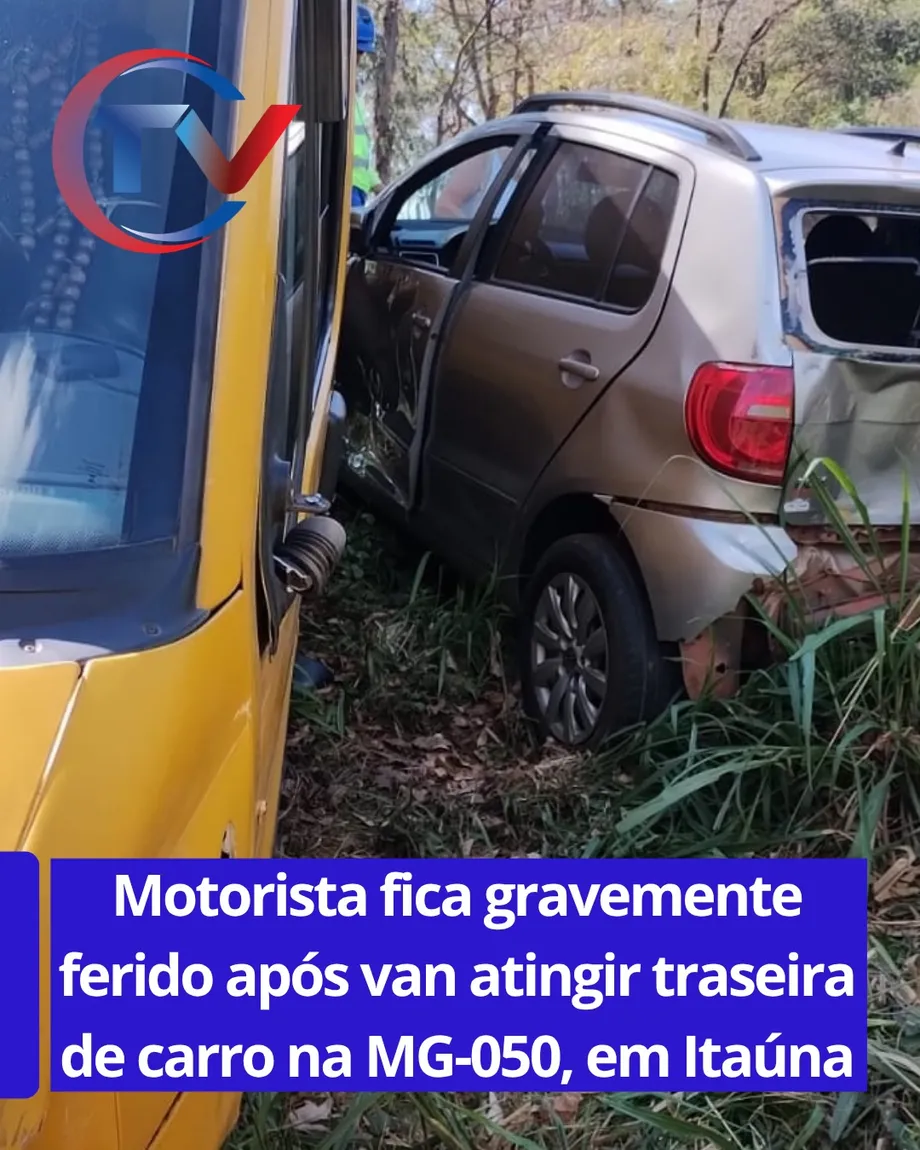 Colisão na MG-050 deixa motorista com fraturas