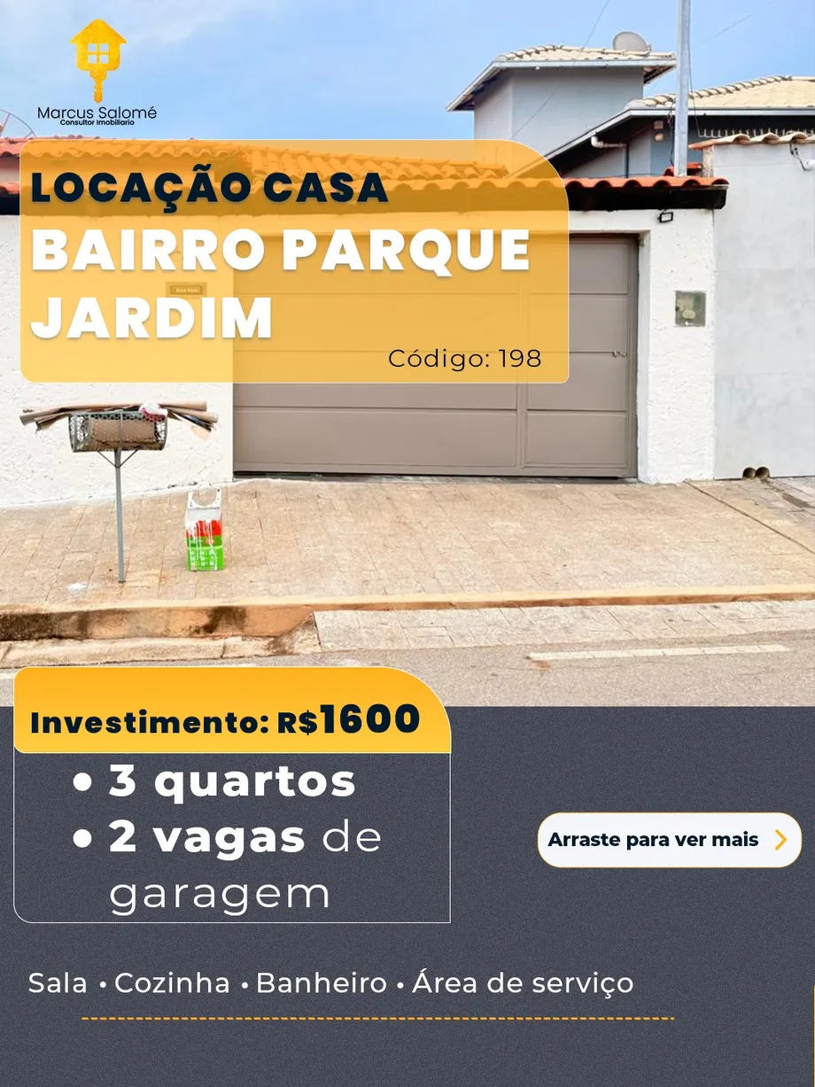 Casa 3 quartos para alugar no Parque Jardim