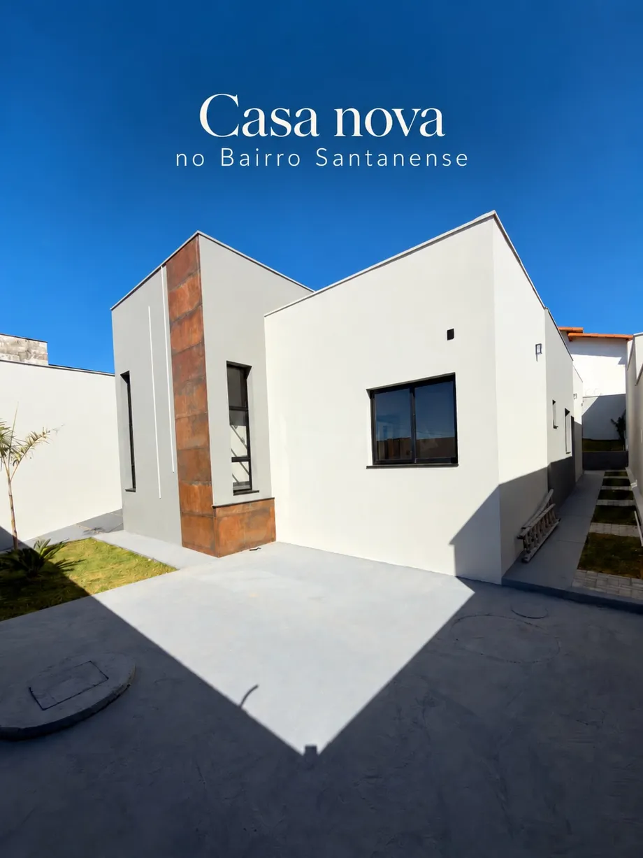 Casa nova 3 quartos no Residencial Santanense