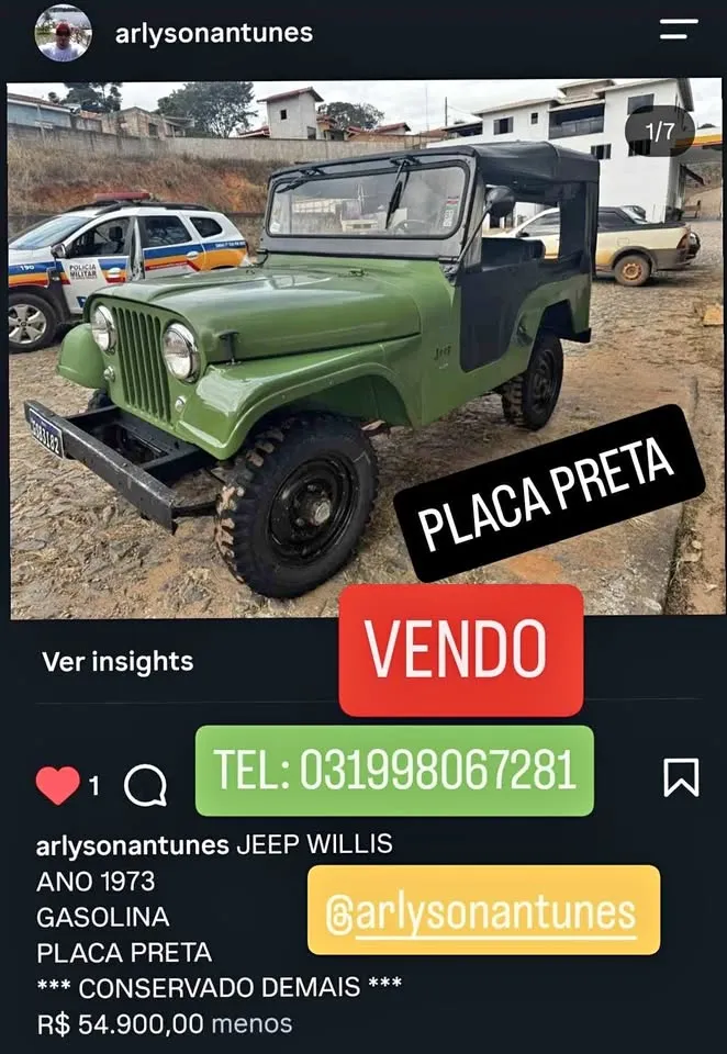Jeep Willys 1973 à venda