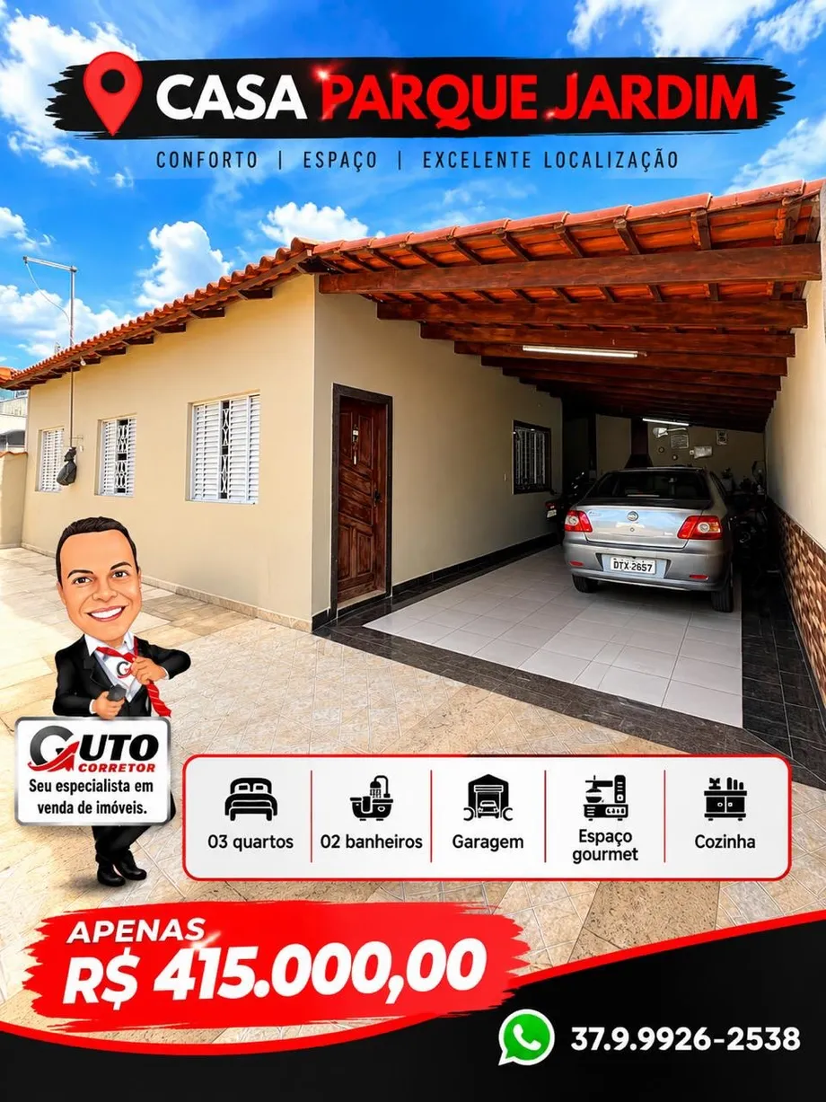 Casa 3 dormitórios à venda no Parque Jardim