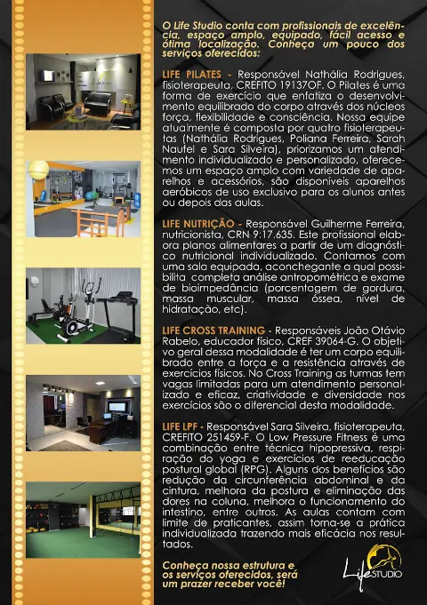 Life Studio - Pilates, Nutrição, Cross Training e LPF