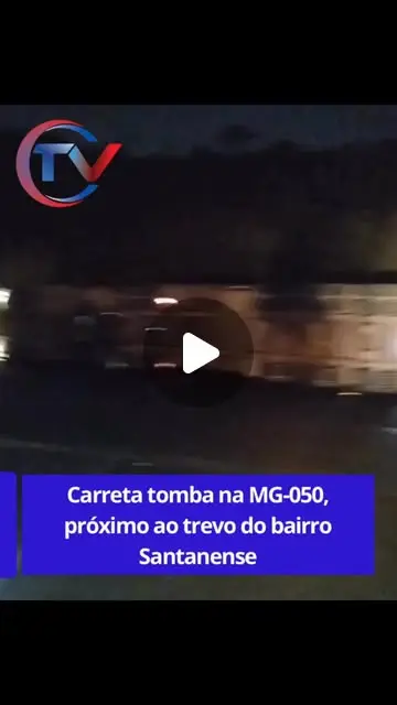 Carreta tombou próximo ao trevo do bairro Santanense
