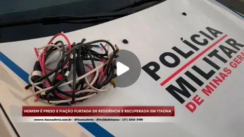 Homem preso e fiação furtada recuperada no Garcias