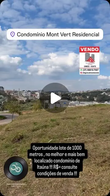 Lote 1.000 m2 em condomínio com infraestrutura