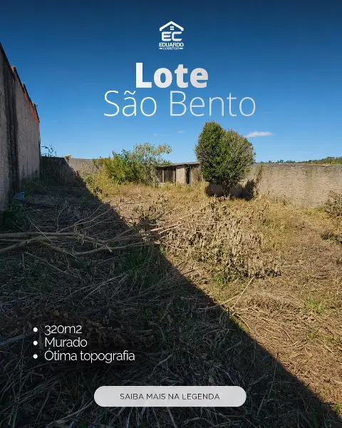 Lote 340 m² à venda no São Bento (antigo)