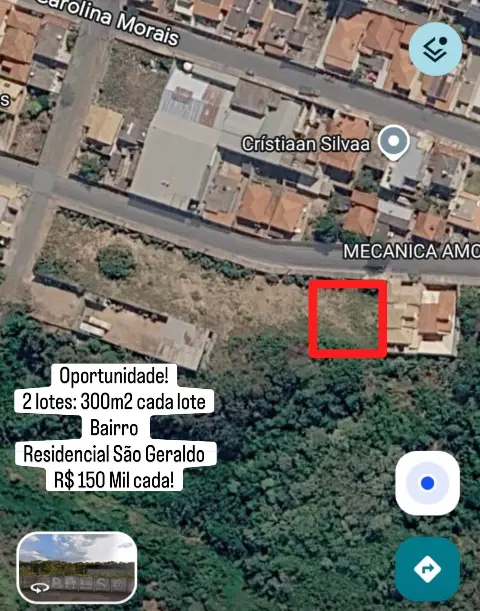 Lotes à venda no Residencial São Geraldo, 300 m²