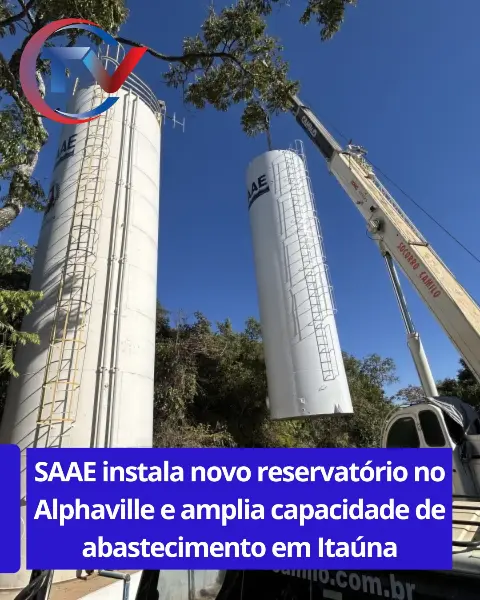 SAAE instala novo reservatório de 100 mil litros em Itaúna