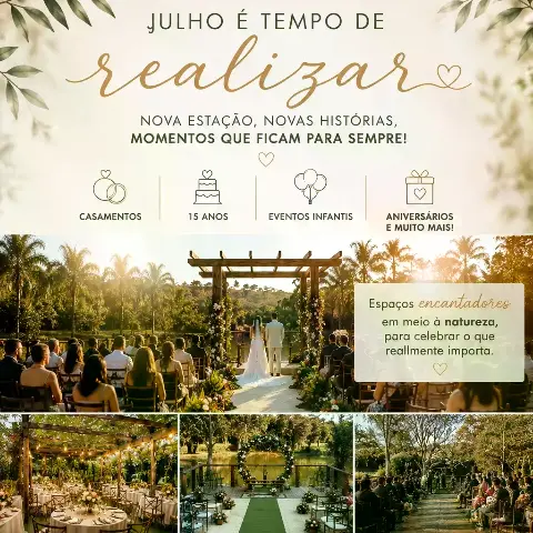 Espaço para eventos: casamentos, aniversários e 15 anos