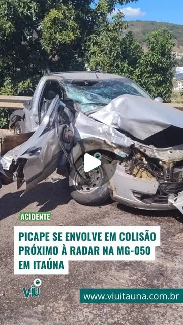 Acidente na MG-050 em Itaúna: picape colide com carro e caminhão