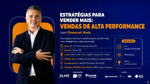 CURSO: ESTRATÉGIAS PARA VENDER MAIS: VENDAS DE ALTA PERFORMANCE