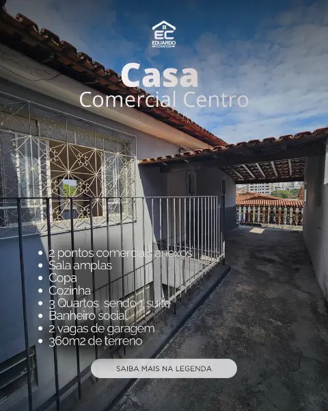 Casa comercial 3 quartos à venda no Centro