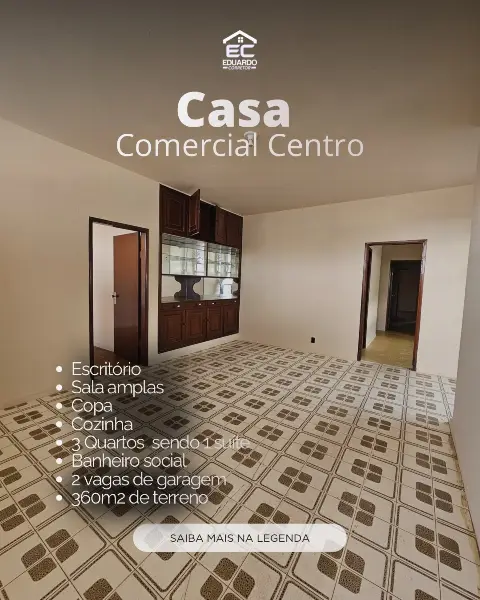Casa Comercial 3 quartos à venda no Centro