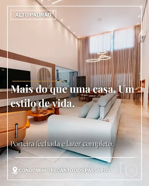 Casa de alto padrão à venda no Recanto dos Pássaros