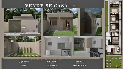 Casa nova 3 quartos à venda no São Bento