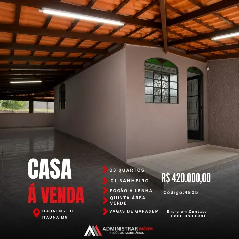 Casa 3 quartos à venda no Itaunense II